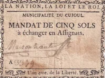 Frankreich 5 Sous - Aveyron - Cujoul - 1792 - Serial A