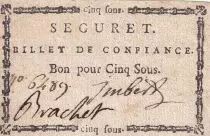Frankreich 5 Sous - S&eacute;guret - ND - Non r&eacute;pertori&eacute;