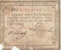 Frankreich 5 sous - Vosges - District of Neufchateau - 1792