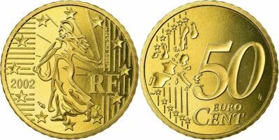 Frankreich 50 cent 2002 ? Proof (BE) ? From Official Set