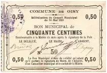 Frankreich 50 cent. Oisy City - 1915