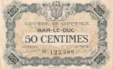 Frankreich 50 Centimes - Chambre de commerce - Bar-le-Duc - 1915