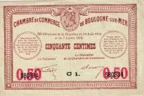 Frankreich 50 Centimes - Chambre de commerce - Boulogne sur Mer - 14-08- 1914 - S&eacute;rie C1