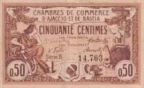 Frankreich 50 Centimes - Chambre de commerce d\'Ajaccio et Bastia - 1918 - P.3-6