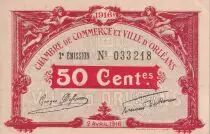 Frankreich 50 Centimes - Chambre de commerce d\'Orl&eacute;ans - 1916 - P.95-8