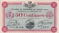 Frankreich 50 Centimes - Chambre de commerce de Vienne - 1916 - Serial N 114 - P.128-15