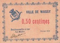 Frankreich 50 Centimes - City of Wassy - February 1916