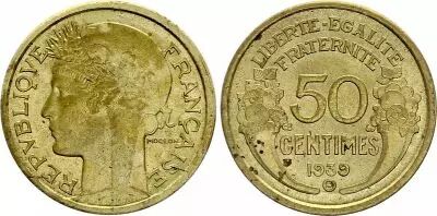 Frankreich 50 Centimes - Morlon - 1939 B Bruxelles