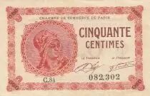 Frankreich 50 Centimes - Paris Chamber of Commerce - 1920 - Serial C.84