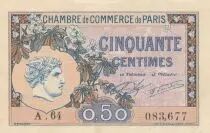 Frankreich 50 Centimes - Paris Chamber of Commerce - 1920-1922 - VF - Serial A.64