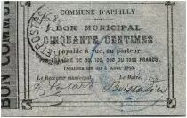 Frankreich 50 Centimes Appilly City - 1914
