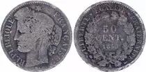 Frankreich 50 Centimes Ceres - 1850 A Paris Silver
