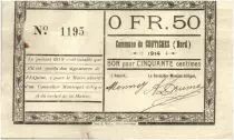 Frankreich 50 Centimes Coutiches City - 1914