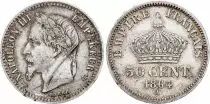 Frankreich 50 Centimes Francs Napoleon III 1865  K Bordeaux - Silver