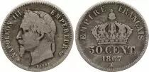 Frankreich 50 Centimes Napoleon III - 1866 A Paris