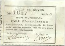 Frankreich 50 Centimes Noyon City