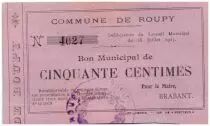 Frankreich 50 Centimes Roupy City - 1915