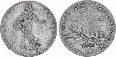 Frankreich 50 Centimes Semeuse - 1905