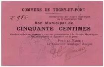 Frankreich 50 Centimes Tugny-Et-Pont City - 1914