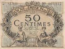 Frankreich 50 Cents - Banque d\'&eacute;mission - Lille - 08-1915 - 2&egrave;me s&eacute;rie