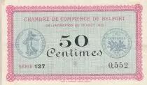 Frankreich 50 Cents - Belfort Chamber of Commerce - 18-08-1915- Serial 127