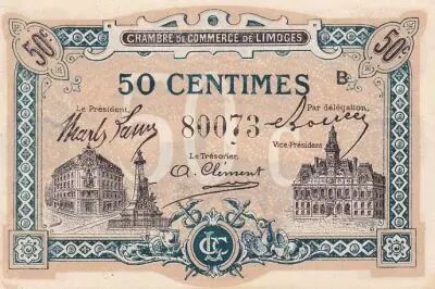 Frankreich 50 Cents - Chamber of Commerce -  Limoges
