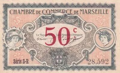 Frankreich 50 Cents - Chamber of commerce - Marseille - 1917 - S�rie S-R