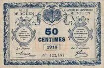 Frankreich 50 Cents - Chamber of Commerce - Rouen - n&deg;122.487 - 1916