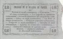 Frankreich 50 Cents - Fourmies - Regional Coupon  - 08-05-1916 - Serial 35