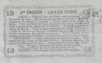 Frankreich 50 Cents - Laon - Regional Coupon - 16-06-1916 - Serial 25