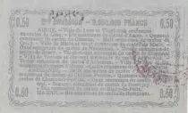 Frankreich 50 Cents - Laon - Regional Coupon - 16-06-1916 - Serial 40