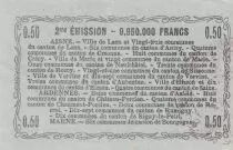Frankreich 50 Cents - Laon - Regional Coupon - 16-06-1916 - Serial 40