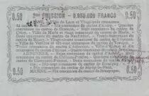 Frankreich 50 Cents - Laon - Regional Coupon - 16-06-1916 - Serial 40