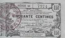 Frankreich 50 Cents - Laon - Regional Coupon - 16-06-1916 - Serial 40