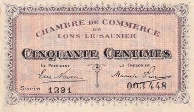 Frankreich 50 Cents - Lons-le-Saunier - Chambre de Commerce - 1915 - S�rie 1291