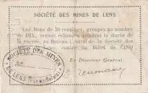 Frankreich 50 Cents - Soci&eacute;t&eacute; des Mines de Lens - 1914 - P.62-803