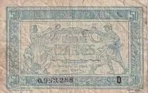 Frankreich 50 Cents - Tr�sorerie aux arm�es - 1917 - Serial D - VG to F - M.1