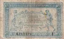 Frankreich 50 Cents - Tr&eacute;sorerie aux arm&eacute;es - 1917 - Serial I - F - M.1