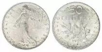 Frankreich 50 Cents Semeuse - 1920 - Silver
