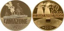 Frankreich 50-Euro Gold Coin - The Amazon - 2013