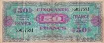 Frankreich 50 Francs - Allied Military Currency (Flag) - 1944 No Serial - F - P.122
