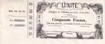 Frankreich 50 Francs - Banque de l\'Unit� - 1870 - AU