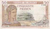Frankreich 50 Francs - C�r�s - 10-02-1938 - Serial P.7569 - P.81