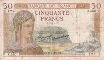 Frankreich 50 Francs - C�r�s - 21-02-1935 - Serial X.550 - F - P.81