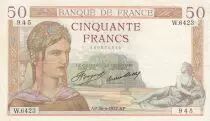 Frankreich 50 Francs - Ceres - 30-06-1937 - Serial W.6423