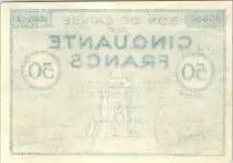 Frankreich 50 Francs , Colmar Chambre de Commerce, s&eacute;rie A