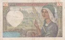 Frankreich 50 Francs - Jacques Coeur - 05-02-1942 - Serial F.166 - P.93