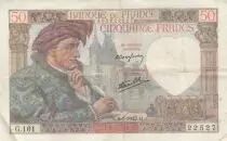 Frankreich 50 Francs - Jacques Coeur - 08-01-1942 - Serial G.161