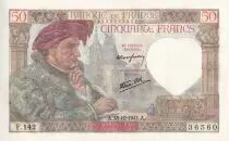 Frankreich 50 Francs - Jacques Coeur - 18-12-1941 - Serial F.142 - P.93