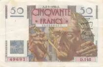 Frankreich 50 Francs - Le Verrier 02-03-1950 - Serial D.145 - VF